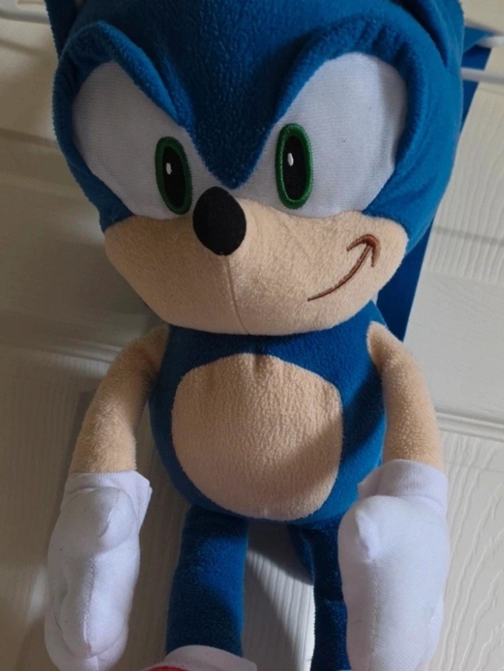 Blue Plush Character Bag for Kids with Cream Accents